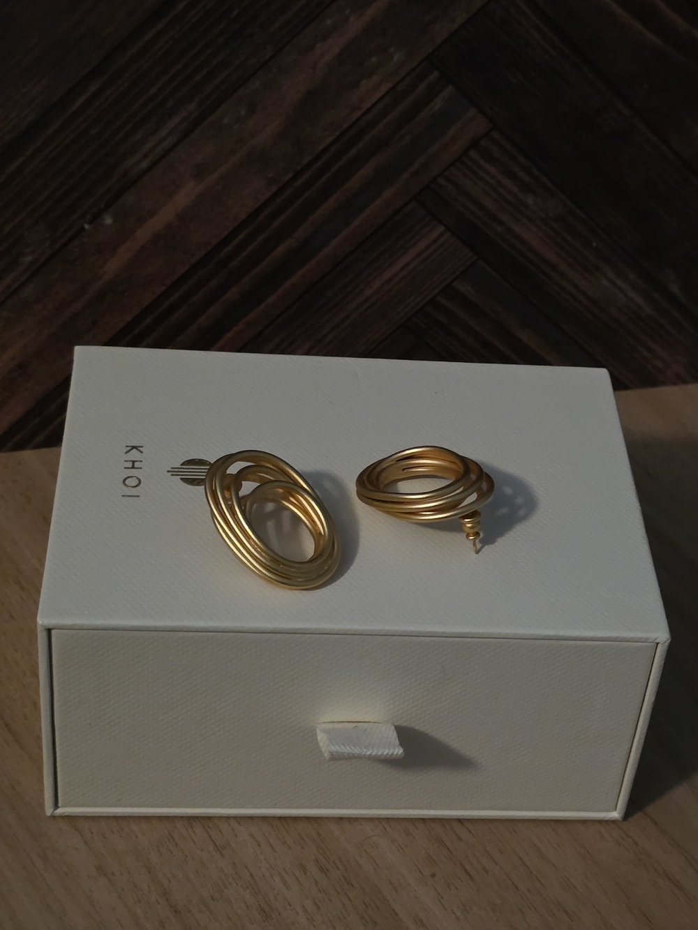Gold Multi-Ring Spiral Stud Earrings - Women's Jewelry